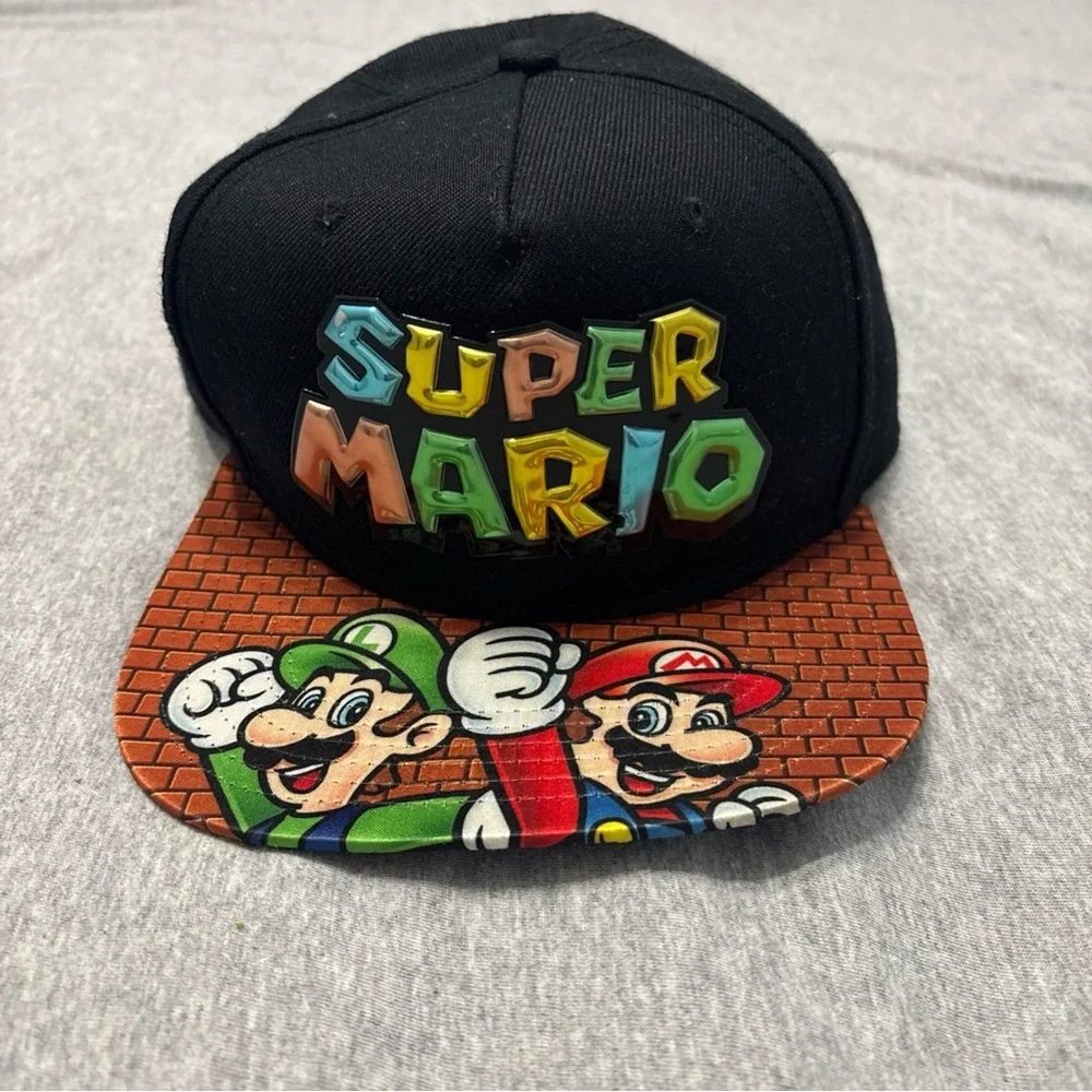 Nintendo Super Mario Black and Multicolor Hat - Picture 1 of 4